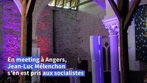 En meeting à Angers, Mélenchon fustige le PS après la non-censure du budget