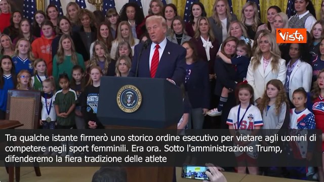 Trump: Gli uomini non imbroglieranno pi?, gli sport femminili saranno solo per donne