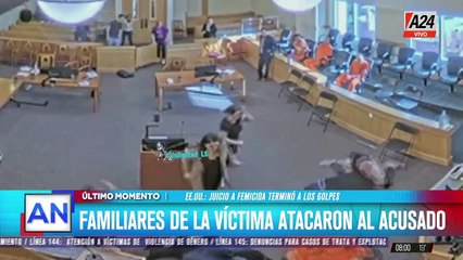 🔴 EE.UU. EL JUICIO A UN FEMICIDA TERMINÓ A LOS GOLPES POR PARTE DE LOS PARIENTES DE LA VÍCTIMA