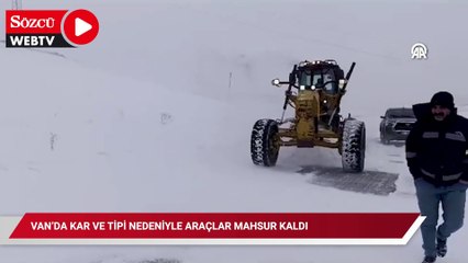 Van’da tipide araçlarda mahsur kalan öğrenci ve vatandaşlar kurtarıldı