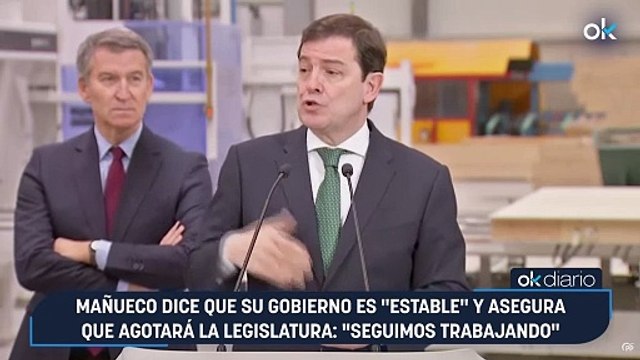 Mañueco dice que su Gobierno es estable y asegura que agotará la legislatura Seguimos trabajando