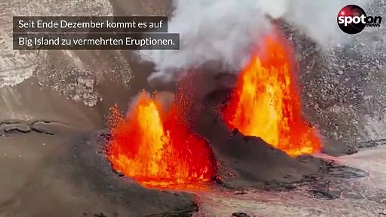 Vulkan auf Hawaii schießt Lava über 70 Meter hoch