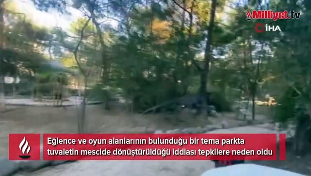 Eğlence ve oyun parkında tuvaletin mescide dönüştürüldüğü iddiası