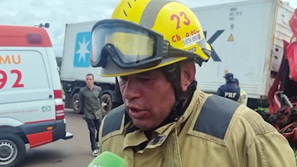 Grave acidente na BR-163: 'Uma mulher morreu e outra vítima tem lesões graves', afirma subtenente