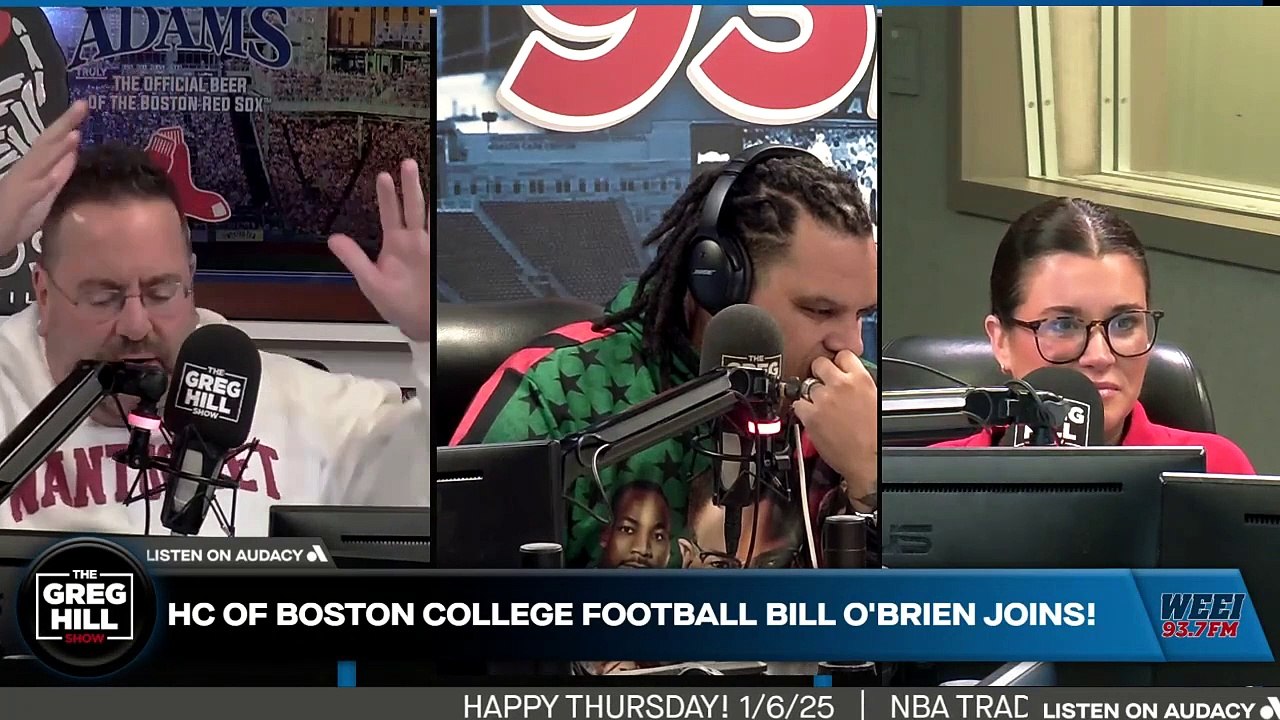 HC of BC football Bill O'Brien joins! #NCAA What does O'Brien think of the current #Patriots staff?