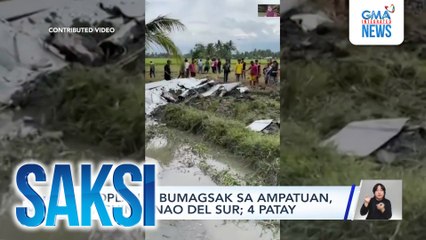 Eroplano, bumagsak sa Ampatuan, Maguindanao del Sur; 4 patay | Saksi