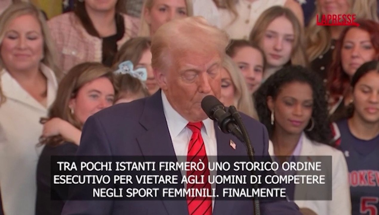 Stop ad atlete transgender in gare femminili, Trump: "Gli uomini non piccheranno pi? le nostre ragazze"