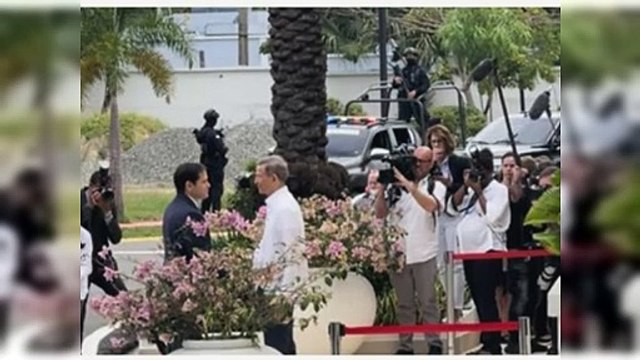 Marco Rubio llega a la Cancillería para su reunión con Roberto Álvarez
