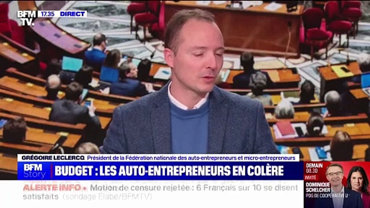 "Cette mesure n'aurait jamais dû passer": Grégoire Leclercq, président de la Fédération nationale des auto-entrepreneurs et micro-entrepreneurs, réagit au nouveau seuil d'exemption de la TVA