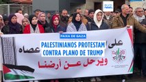 Palestinianos manifestam-se contra plano 