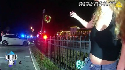 Alcoholic Woman Hits Two People With Her Car On The Sidewalk