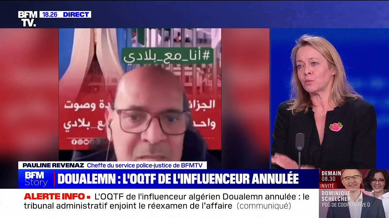 L'OQTF de l'influenceur algérien "Doualemn" annulée par la justice, le ministère de l'Intérieur va faire appel