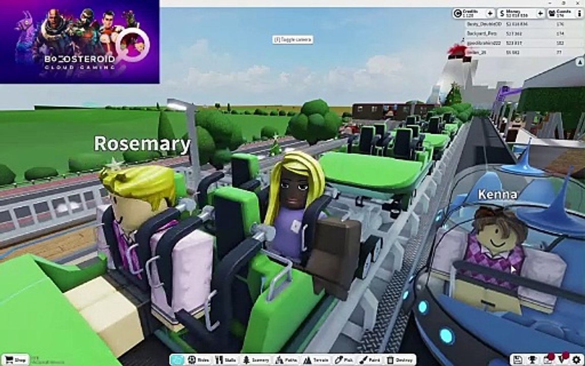 Roblox,  theme park tycoon 2  coaster  #Boosteroid #roblox