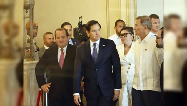 Marco Rubio llega al Palacio Nacional