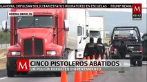 Enfrentamiento en General Bravo deja 5 muertos y policía herido, NL