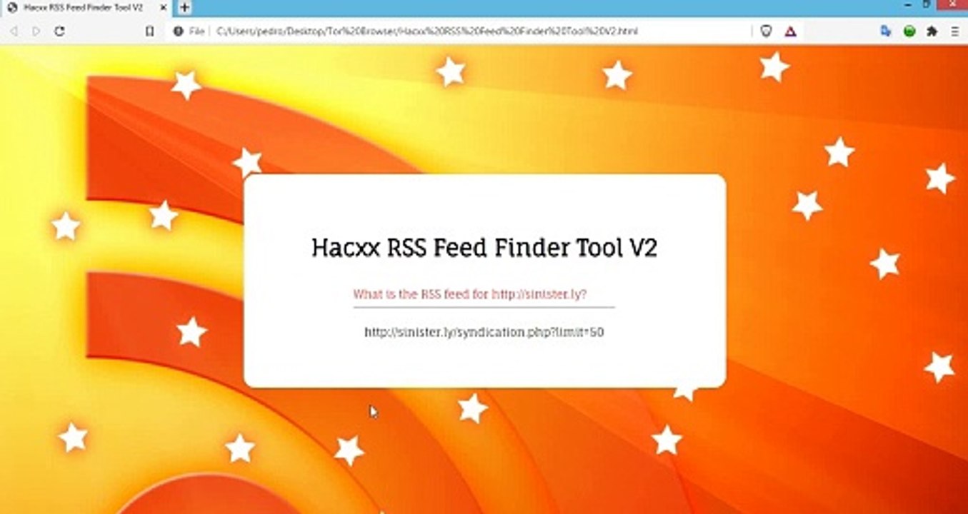 Hacxx RSS Feed Finder Tool V2