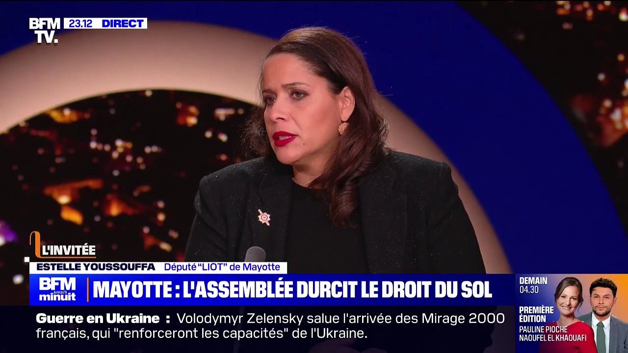 Estelle Youssouffa (Liot) sur Mayotte: "Dans la pire période de notre histoire pour notre île, une partie de la classe politique se dit 'c'est le moment de les dégager' "