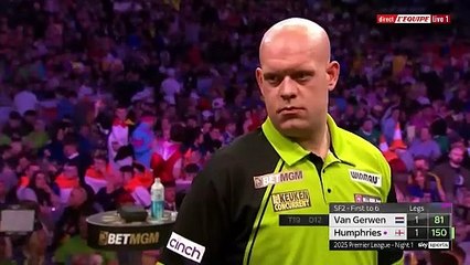Le replay de van Gerwen - Humphries - Fléchettes - Premier League à Belfast