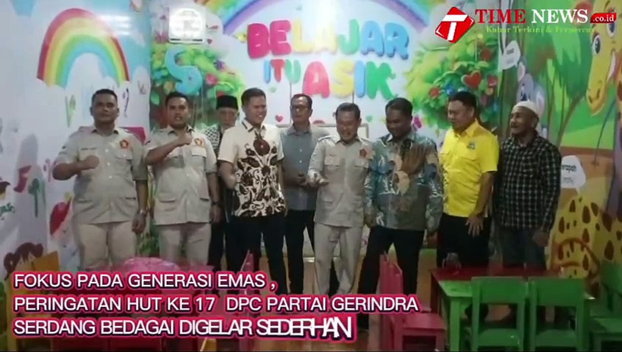 FOKUS PADA GENERASI EMAS , PERINGATAN HUT KE 17  DPC PARTAI GERINDRA SERDANG BEDAGAI DIGELAR SEDERHANA