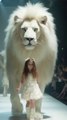 Big lion --Cute baby --fashion show   #lion #baby