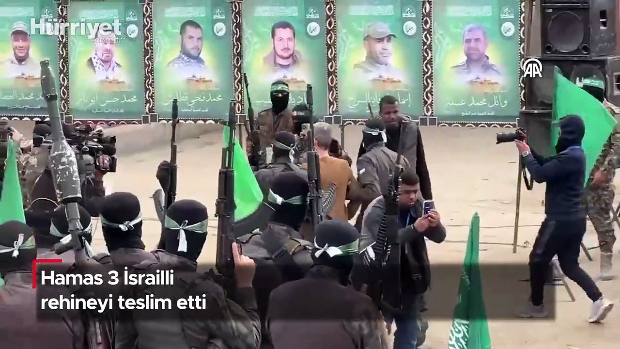 Hamas 3 İsrailli rehineyi teslim etti