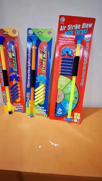 Ratna's Air Strike Blow 10 Soft Foam Bullets Darts Shoots Upto 40 Feet for Indoor Outdoor Fun Toys for Kids