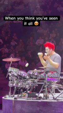 Musicians always have to be creative with the basics #drummers #drumming #concert #drum #drumbeat