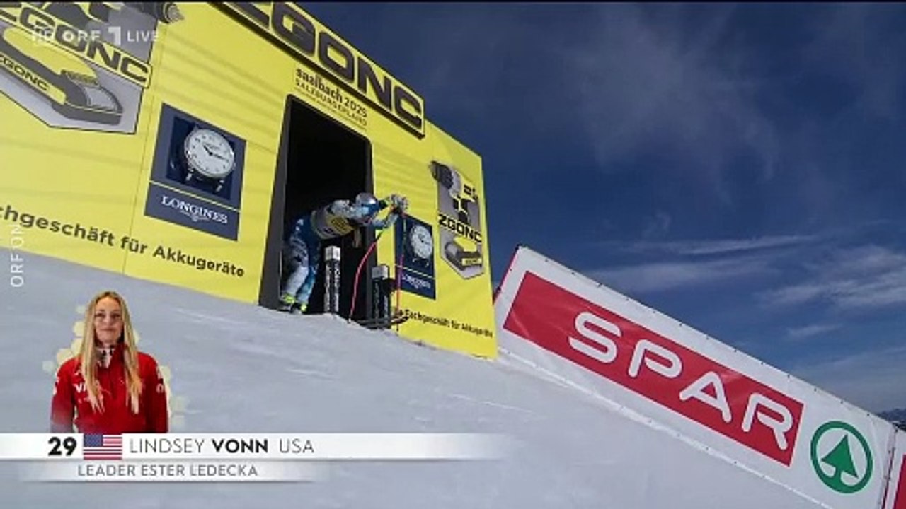 Lindsey Vonn - Saalbach Ski WM Downhill Training 3