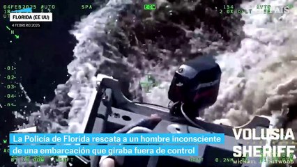 La Policía de Florida rescata a un hombre inconsciente de una lancha sin control