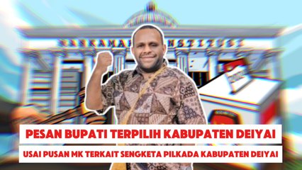 Bupati Terpilih Meki Mote Ajak Masyarakat Bersatu Bangun Kabupaten Deiyai
