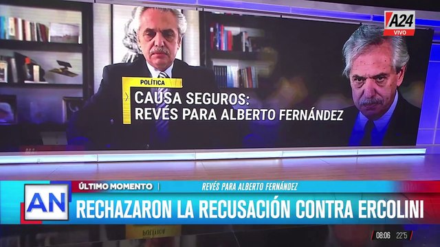Rechazo a la recusación de Ercolini en la causa de seguros contra Alberto Fernández