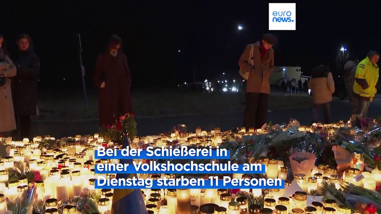 Gedenken der Opfer der Massenschiesserei in Örebro