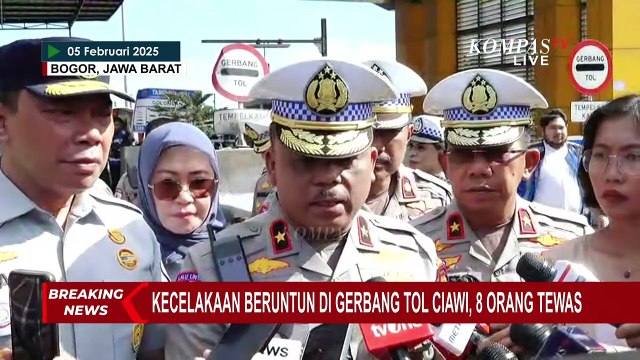 Kakorlantas Polri Bicara Olah TKP hingga CCTV Detik-Detik Laka Beruntun di Gerbang Tol Ciawi