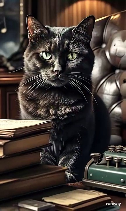 Cute black cat
