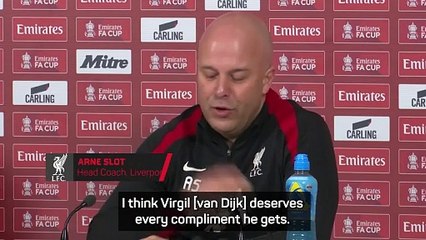 Van Dijk deserves every compliment he gets - Slot