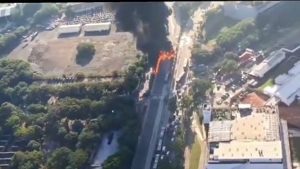 Una avioneta se estrelló en una avenida de San Pablo
