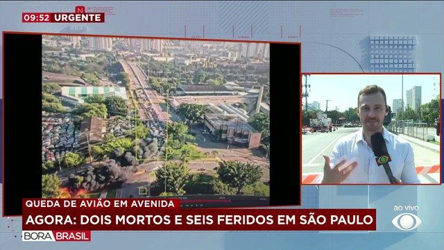 Novo vídeo mostra avião caindo a poucos metros de diversos carros em avenida de SP