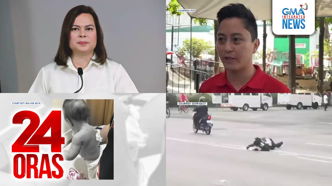 24 Oras: (Part 1) VP Sara Duterte, 'di haharap sa impeachment court dahil "baka ma-intimidate pa sila"; Rep. Sandro Marcos, itinangging siya ang nagsulong ng 4th impeachment complaint vs VP Duterte; sanggol, nalapnos matapos mabuhusan ng..., atbp.