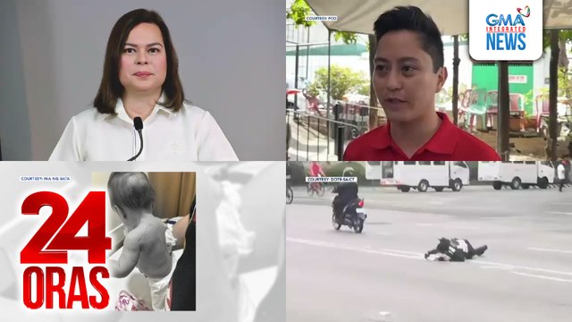 24 Oras: (Part 1) VP Sara Duterte, 'di haharap sa impeachment court dahil baka ma-intimidate pa sila ; Rep. Sandro Marcos, itinangging siya ang nagsulong ng 4th impeachment complaint vs VP Duterte; sanggol, nalapnos matapos mabuhusan ng..., atbp.