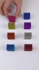 The tiny magnetic balls perfectly attach to each other. #asmr #satisfying #shrots