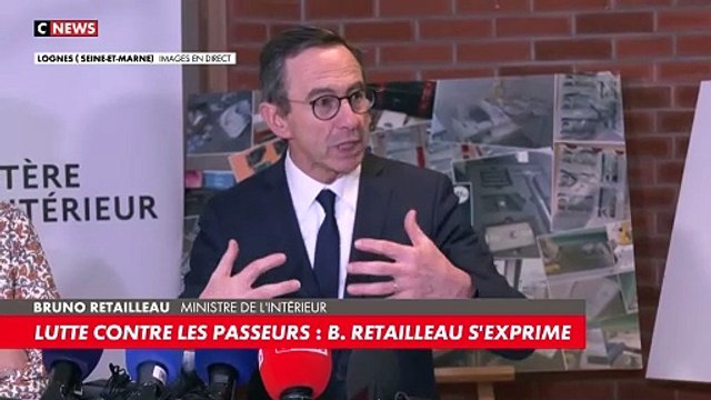 Le ministre de l'Intérieur, Bruno Retailleau annonce ses mesures pour mieux lutter contre les réseaux de passeurs: Partage de renseignements entre les ministères sur les trafics de migrants, création d'une task force financière ...