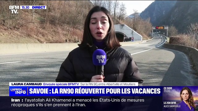 Savoie: la route RN90 qui mène vers les stations de ski de la Tarentaise a rouvert, près d'une semaine après l'éboulement