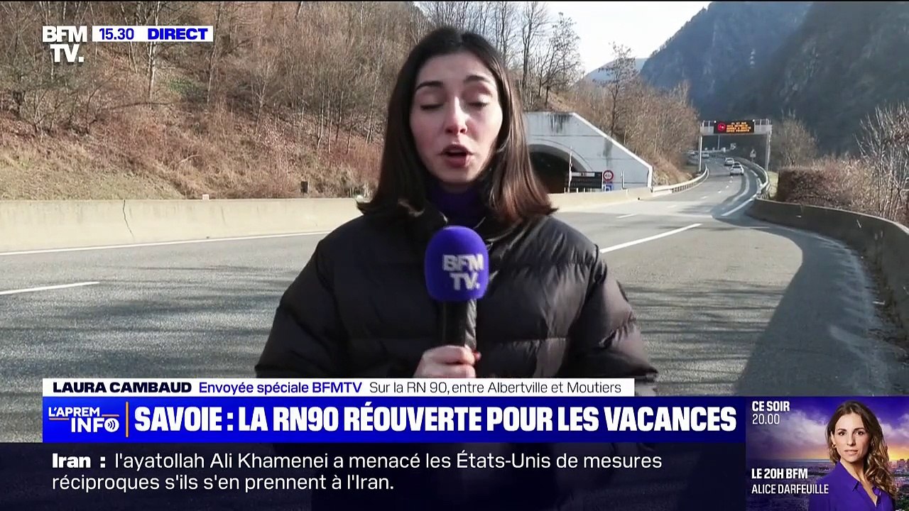 Savoie: la route RN90 qui mène vers les stations de ski de la Tarentaise a rouvert, près d'une semaine après l'éboulement