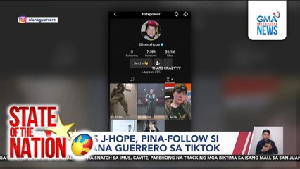 BTS J-Hope, pina-follow si Niana Guerrero sa Tiktok | SONA