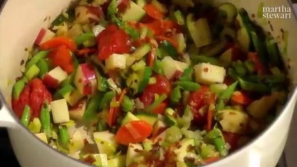 Martha Stewart's Ultimate Minestrone Soup, Salad, and Breadsticks