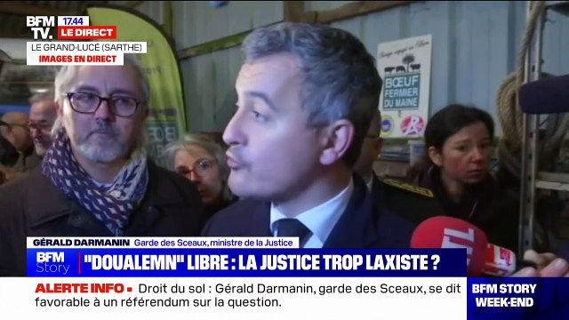 Doualemn libre: Il faut changer le droit , assure Gérald Darmanin