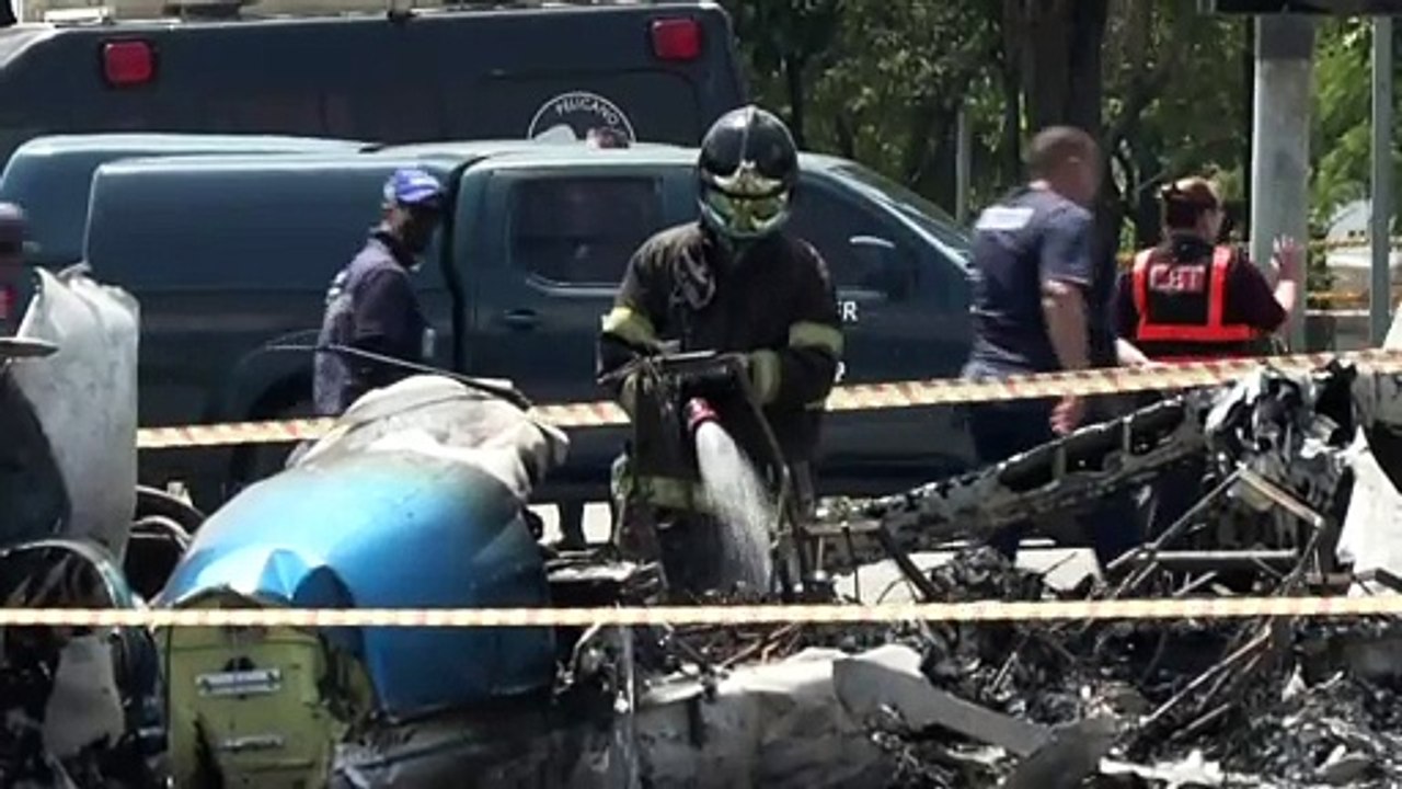 Una avioneta cae en plena avenida de Sao Paulo y deja dos muertos