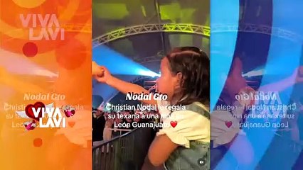 Christian Nodal sorprende a mini fan regalándole su sombrero