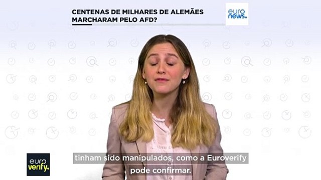 Vídeos falsos do TikTok mostram centenas de milhares de pessoas a marchar pelo AfD na Alemanha