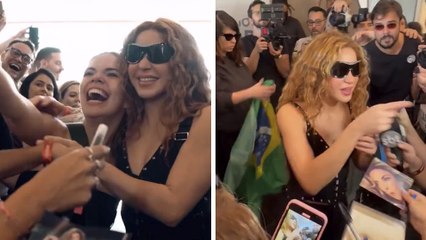 Shakira llega a Brasil y así se le entregan sus fans